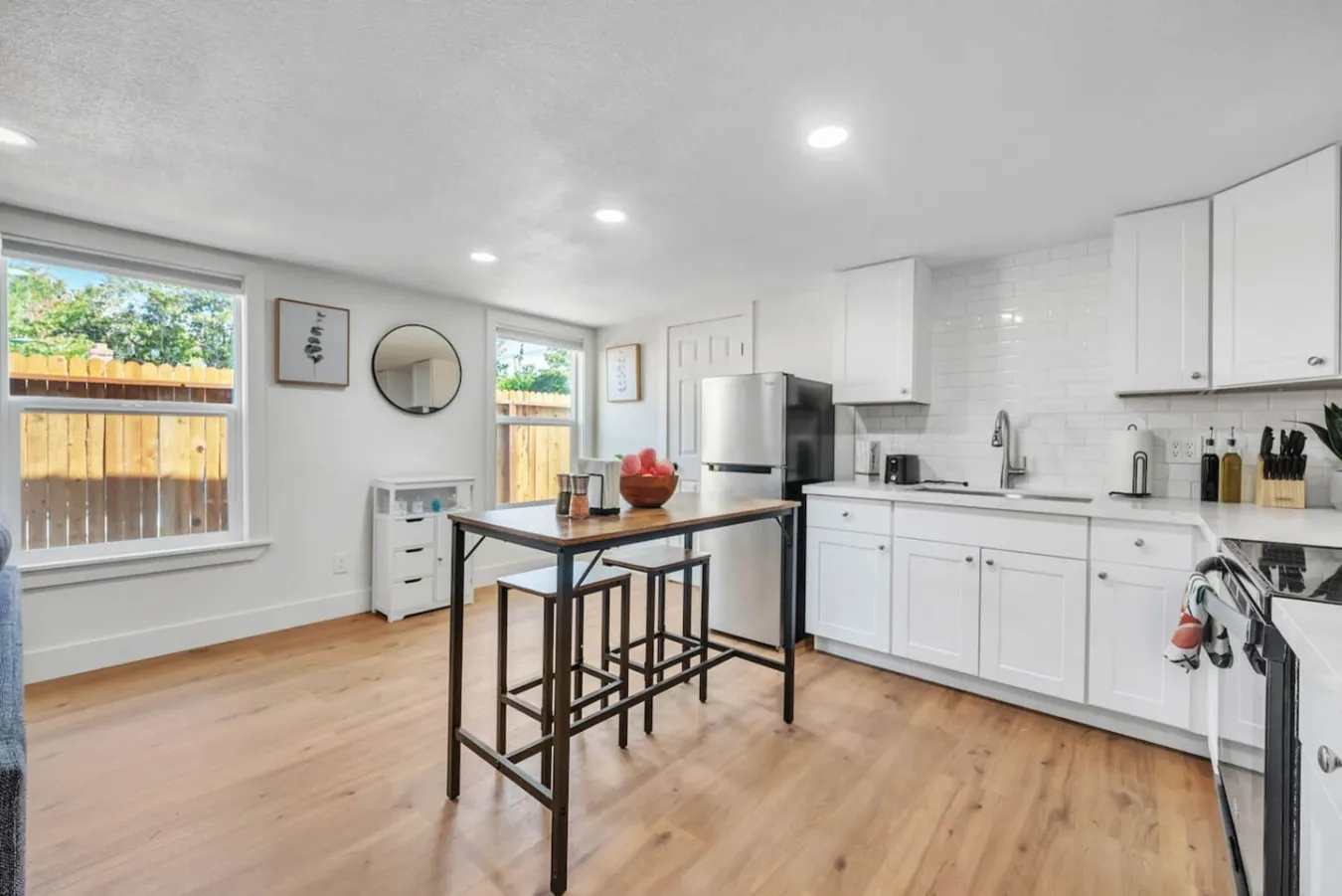 Bar-height dining table